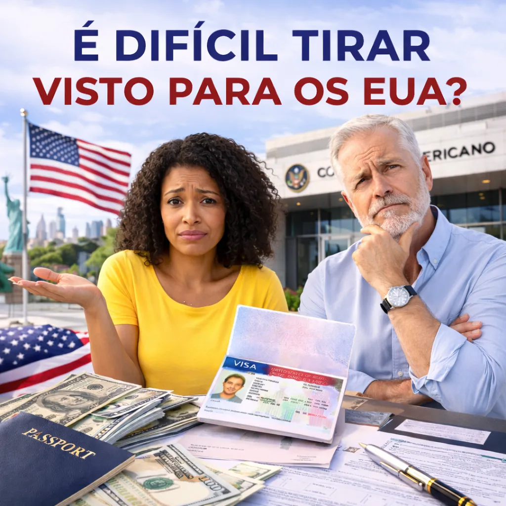 Imagem ilustrativa para o artigo É difícil tirar visto para os EUA? da Genuína Conexão